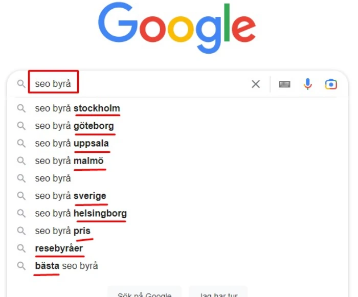 google instant search