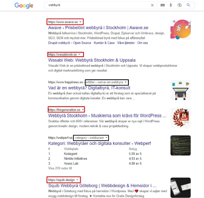 home page or internal page